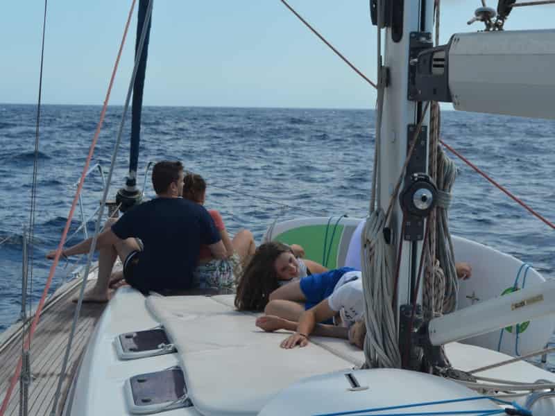 Descanso navegando en velero